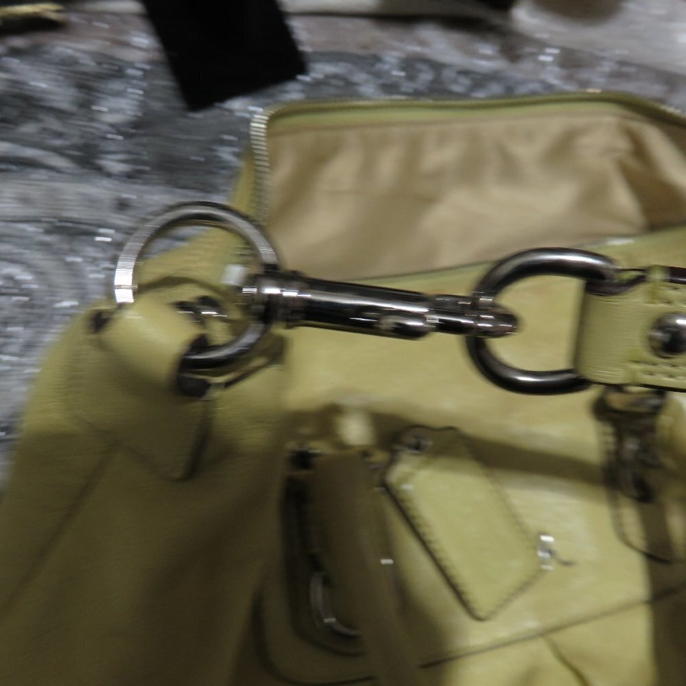 Coach Soho East West Satchel Mustard Yellow Gold Handbag Purse Tote - Picture 11 of 16